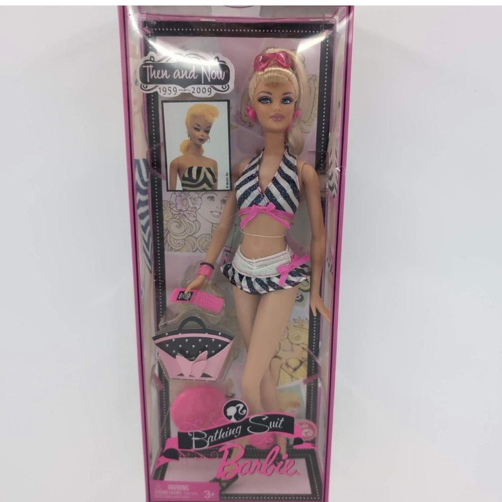 Then and Now 50th Anniversary Bathing Suit Barbie P6508 Doll 1959-2009 - NRFB